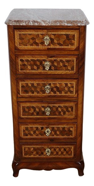 Small Napoleon III Chest of Drawers in Wood Marquetry