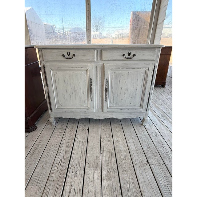 French Provincial 18th Century French Louis XV Provincial Solid Walnut Sideboard / Buffet. For Sale - Image 3 of 12