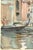 A refined example of early 20th-century watercolor painting, this vintage art print reproduction features Rialto Bridge,...