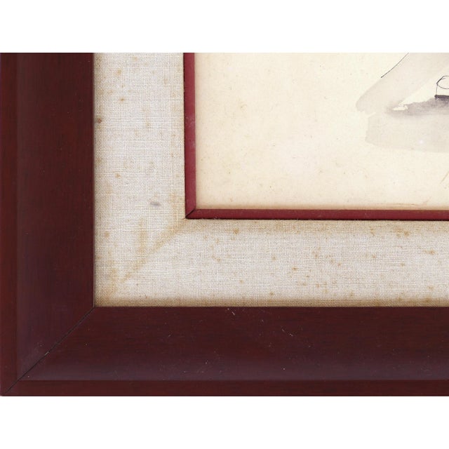 Pen and Ink W/ Watercolor by Artist Jorge Zeno (US/Puerto Rico, B1956) For Sale - Image 9 of 10