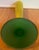 Mid 20th Century Yellow and Green Tall Glass Vase For Sale - Image 4 of 9
