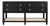 Matthew Izzo Home Richmond Black Oak Four Drawer Console With Brass Drawer Pulls and Open Caned Shelf For Sale