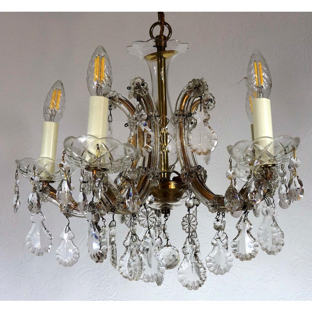 Maria Theresia 5-Light Chandelier from Palwa, 1960s For Sale - Image 9 of 11