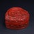 Chinese Vintage Chinese Carved Cinnabar Lacquer Heart-Shaped Box, Dragon & Phoenix Among Peonies For Sale - Image 3 of 10