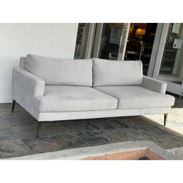 West Elm Andes Sofa in Performance Velvet For Sale - Image 11 of 12