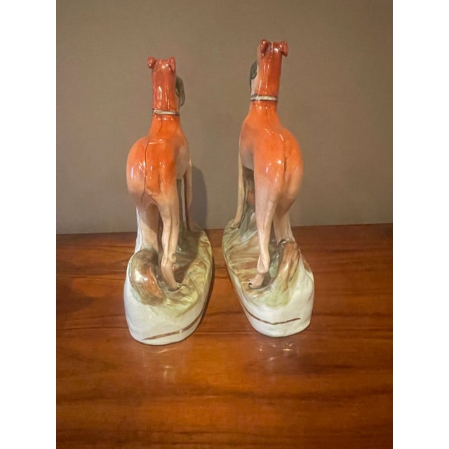Staffordshire Pair 19th Century Early English Staffordshire Wippets For Sale - Image 4 of 7