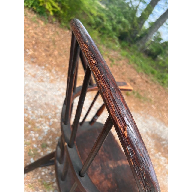 Late 19th-Century American Firehouse Sack Back Windsor Armchair For Sale - Image 9 of 12