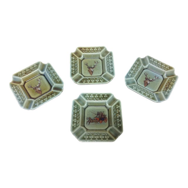 1950s Stackable Wade Pottery Irish Ashtrays - Set of 4 For Sale