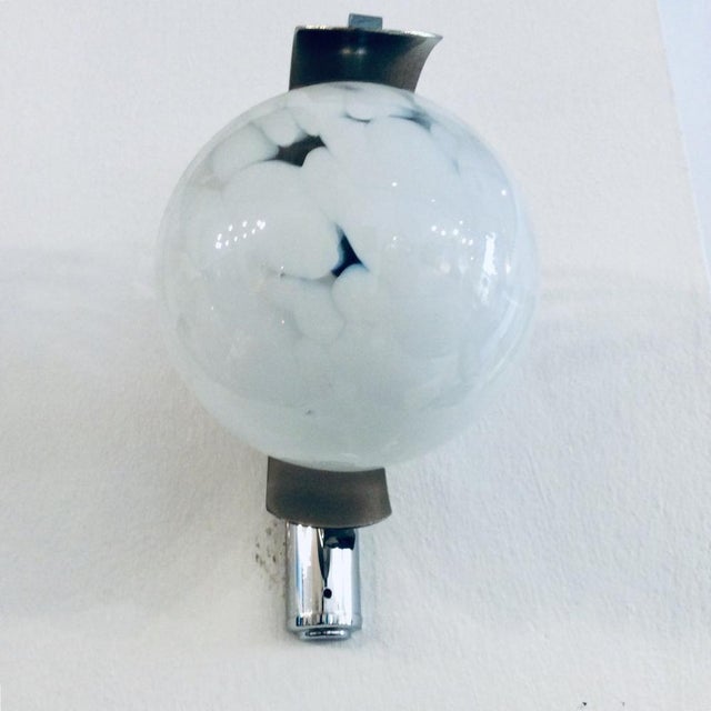 1970s Wall Lamp in Steel and Murano Glass, 1970s For Sale - Image 5 of 10