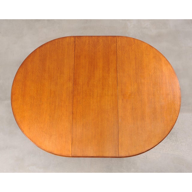 Ralph Lauren Hither Hills Round Oak Extending Dining Table For Sale - Image 11 of 18