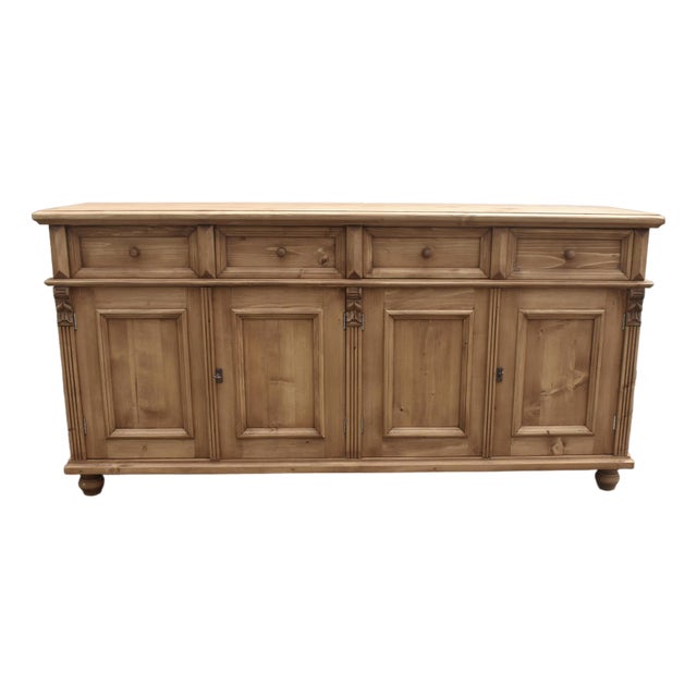 Pine Four Door, Four Drawer Sideboard, Reproduction For Sale