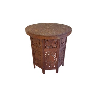 Anglo-Indian Carved Rosewood Table For Sale