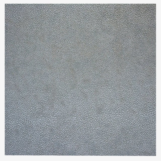 Knoll Armless Saarinen Plastic-Back Side Chair in Space-Age Silver Beaded Leather For Sale In New York - Image 6 of 8