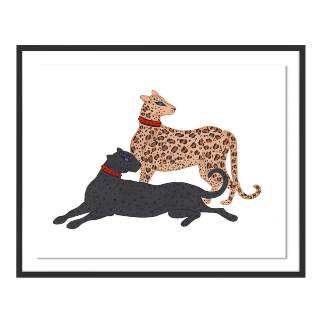 Dolly & Jean by Willa Heart in Black Framed Paper, Medium Art Print For Sale