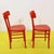 Classic Robust Vintage Red Wooden Chairs, Set of 2 For Sale - Image 6 of 9