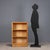Small Vintage Bookcase in Poplar and Veneer Glass, 1950s For Sale - Image 3 of 9