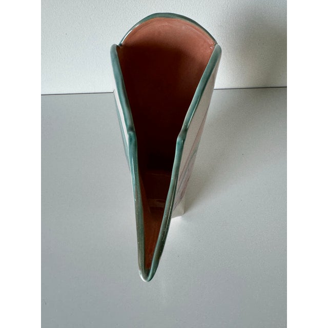 Vintage Sculptural Handmade and Painted Ceramic Vase For Sale In Miami - Image 6 of 12