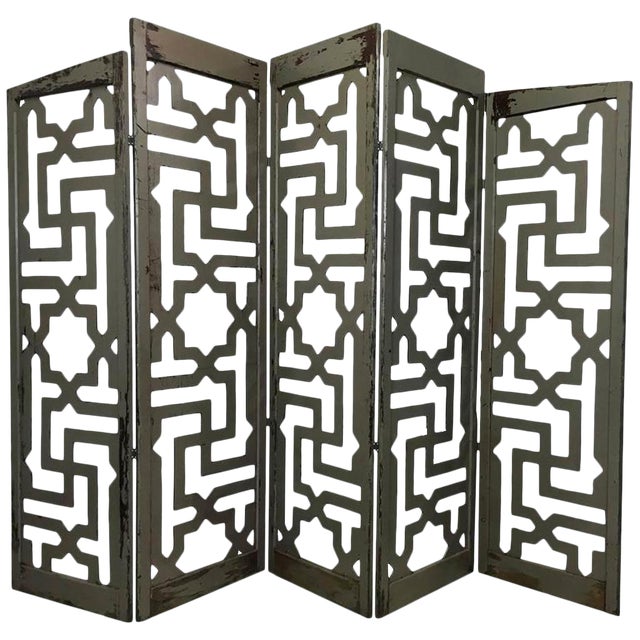 Egyptian FivePanel Folding Room Divider Chairish
