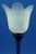 Glass Tulip-Shaped Blue and White Murano Opaline Glass Vase by Alfedo Barbini, Italy, 1950s For Sale - Image 7 of 18
