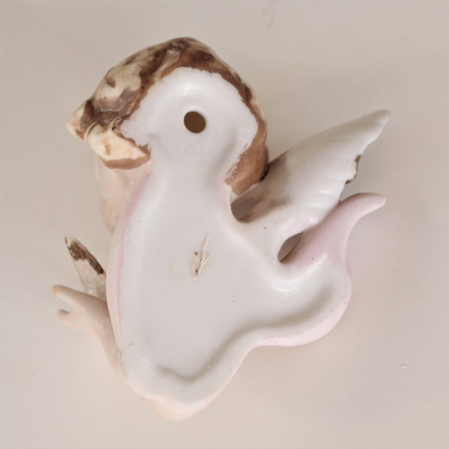 Early 20th Century Antique European Porcelain Gold Gilt Cherub Christmas/Holiday Ornament For Sale - Image 5 of 6