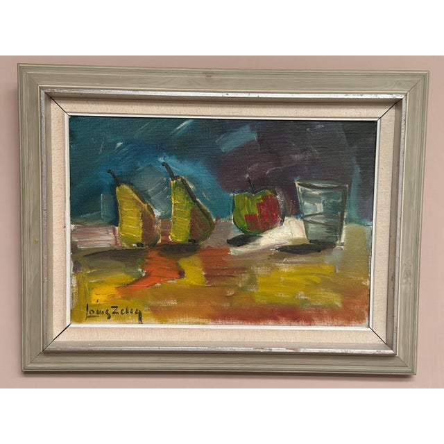 Louis Zelig, Fruit, 1960s, Oil on Canvas, Framed 72 × 55 Cm For Sale - Image 6 of 18