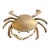 Vintage Brass Crab Ashtray Trinket Box For Sale
