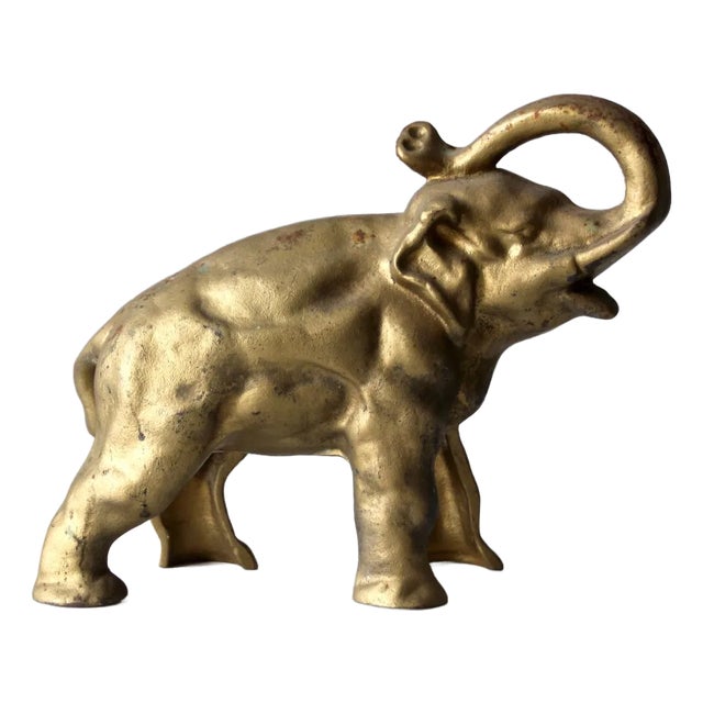 Antique Cast Iron Elephant Bank For Sale