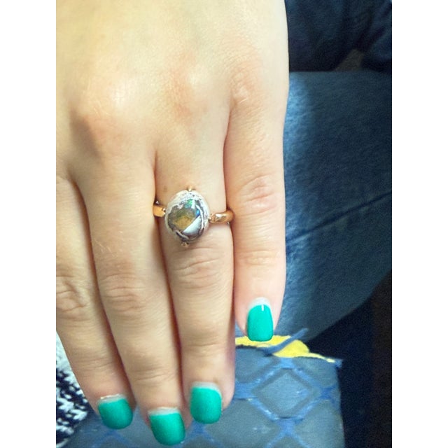 14KY Mexican Fire Opal(4.60) Ring, size 6.5 For Sale - Image 9 of 9