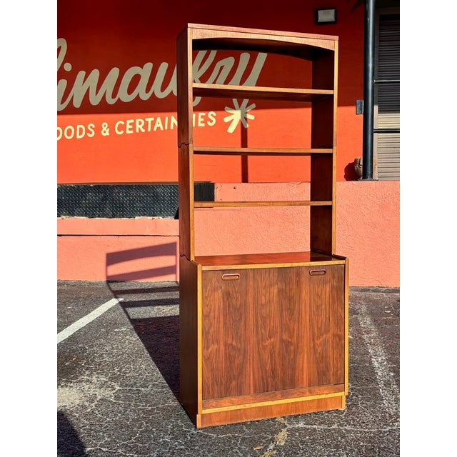 Wood Mid Century Lane Martinique Record Cabinet Bookcase For Sale - Image 7 of 18