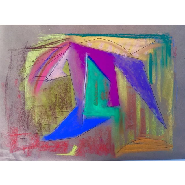 Abstract “Glacier” Original Pastel by Erik Sulander 11x14 For Sale - Image 3 of 3