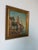 Charming 1950’s vintage oil on canvas painting by B. Hensel depicting a picturesque European canal landscape in an...