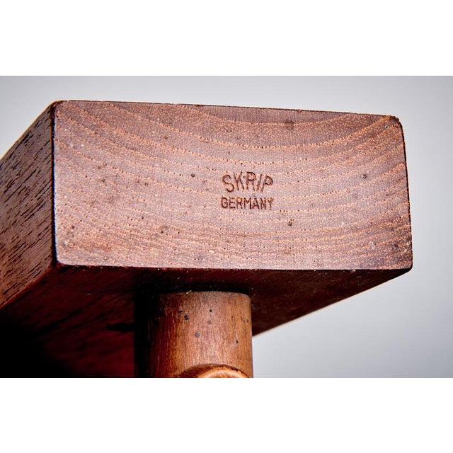 Large Adjustable Teak Coconut Wall Light with Counterweights attributed to Ruprecht Skrip, 1950s For Sale - Image 13 of 16