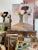 Mid-Century Modern Floral Still Life Oil Painting by Michelle Farro For Sale - Image 3 of 9