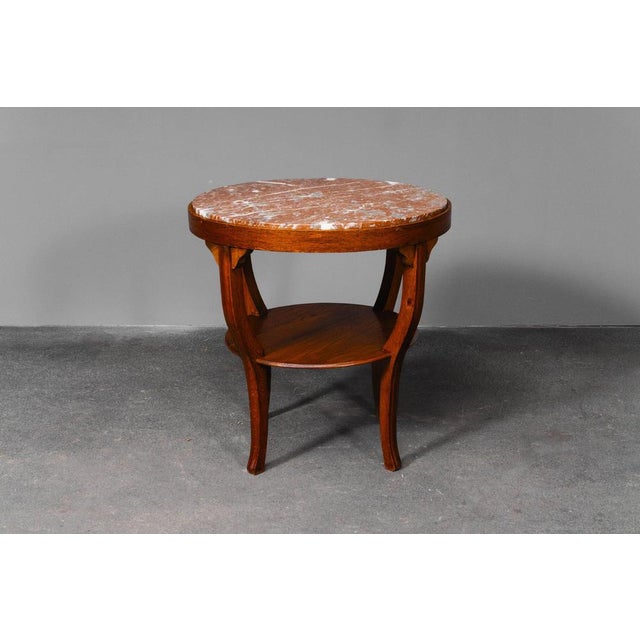 Art Nouveau Side Table in Oak For Sale - Image 9 of 18