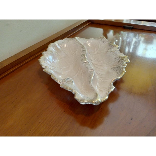 Vintage 1950's California Pottery #650 Beige Leaf Dish. Dish is in excellent vintage condition without chips or cracks....