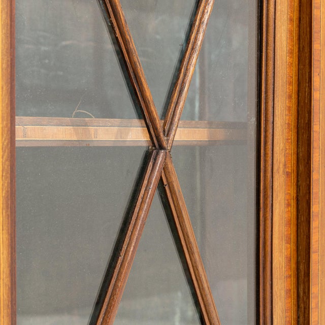 19th Century 19th Century France Edwardian Brown Wood Display Cabinet For Sale - Image 5 of 10