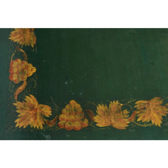 Green Tole Tray Top Coffee Table by Maison Ramsay, France For Sale - Image 9 of 12