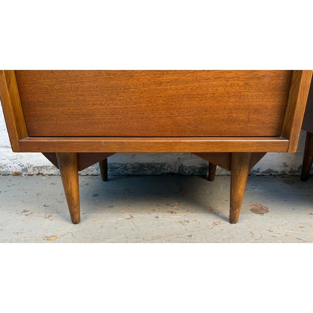 Pair of Mid 20th Century Walnut Nightstands For Sale - Image 16 of 16