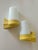 Glass Model 6070 Wall Lights in Yellow Porcelain and Opaline Glass by Sigvard Bernadotte for Ifö, 1960s, Set of 2 For Sale - Image 7 of 12