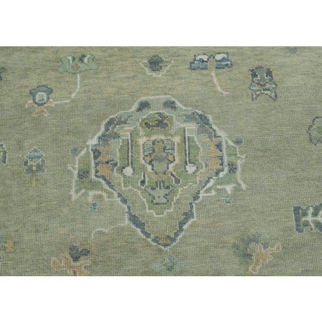 Turkish Oushak Rug 8'10" x 11'4" #18075 For Sale In Houston - Image 6 of 8