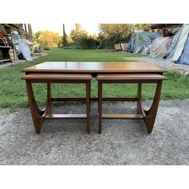 Victor Wilkins Mid-Century Teak Nesting Tables by Victor Wilkins for G Plan, Uk, 1970s, Set of 3 For Sale - Image 4 of 6