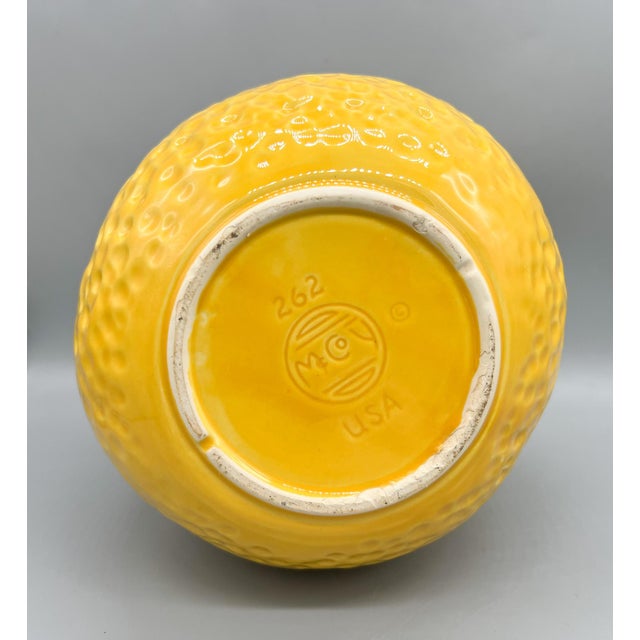Vintage McCoy Lemon Ceramic Jar With Leaf Lid – Mid-Century Kitchen Decor / Whimsical Farmhouse / Country Cottage For Sale In Houston - Image 6 of 12