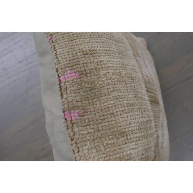 Vintage Zabihi Collection Large Turkish Rug Pillow For Sale - Image 4 of 4