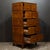 Monumental Yawman and Erbe Oak Five-Section Modular File Cabinet c.1910 For Sale - Image 4 of 13