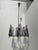 Brass and purple acrylic glass chandelier in the style of Stilux Milano, 1960s Six-light, E14 bulbs Intact and in good...