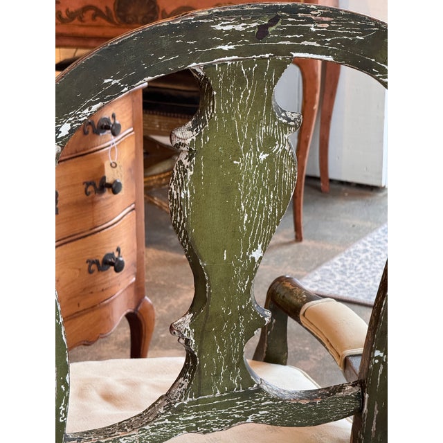 19th Century Italian Painted Armchair For Sale - Image 13 of 14