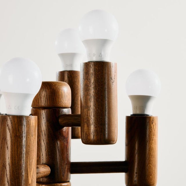 Vintage Oak Table Lamp by Temde Leuchten, 1960s For Sale - Image 4 of 13