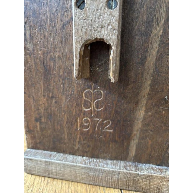 Mid-Century Carved Oak Table Lamp Base For Sale - Image 9 of 10