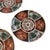 - Set of 4 Imari Japanese plates - Distinctive underglaze blue and over-glazed red and gold decoration - Featuring floral...