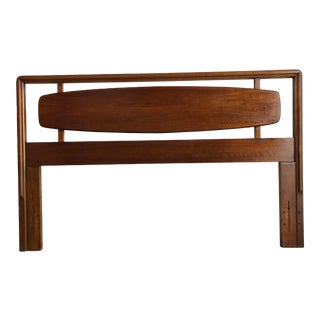 Vintage Mid Century Modern Queen Headboard by Lane For Sale